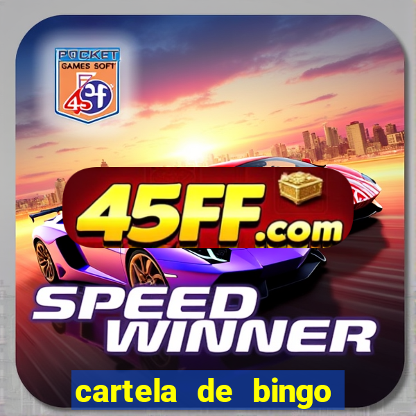 cartela de bingo cha de bebe